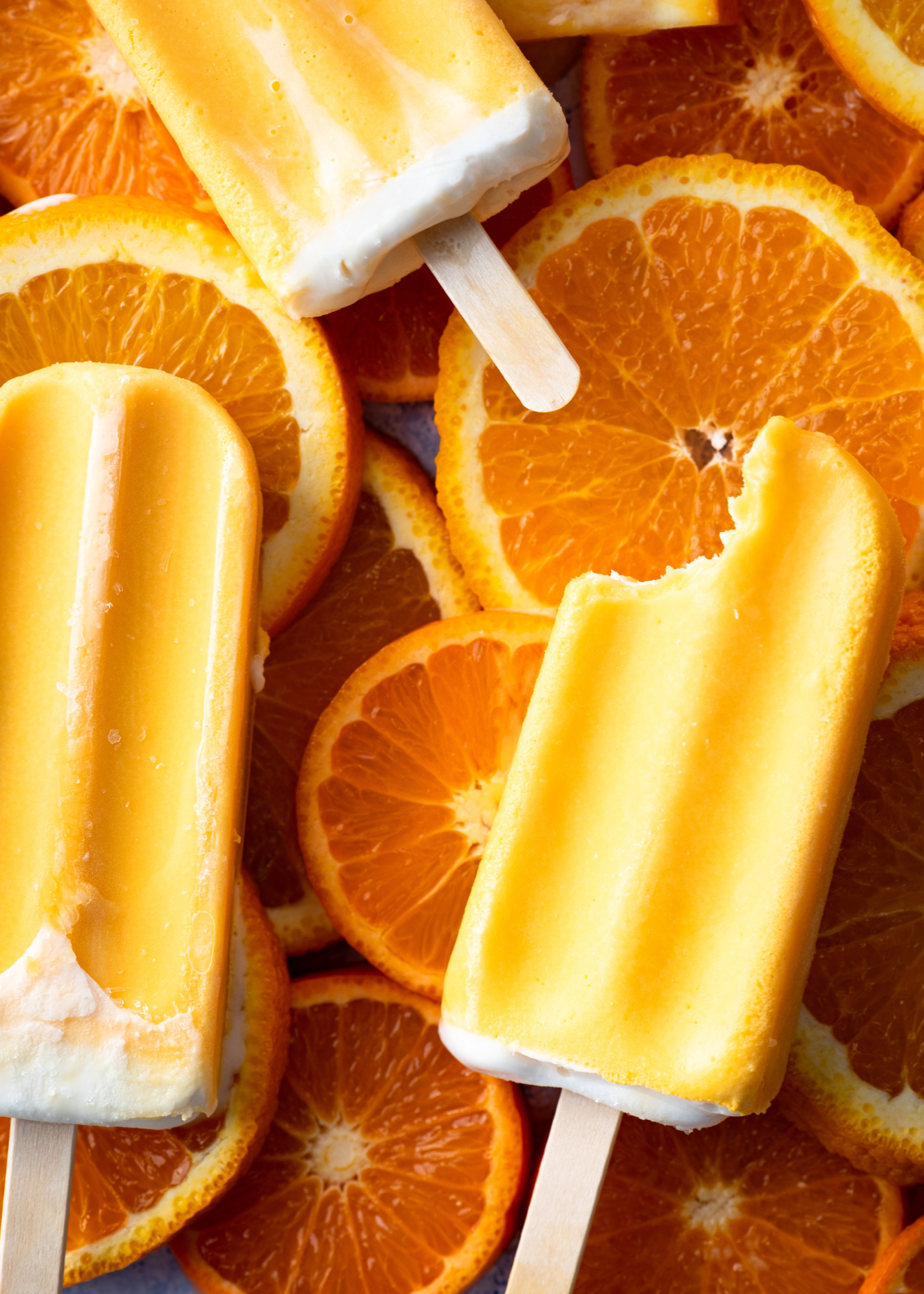 creamsicle pops and orange slices