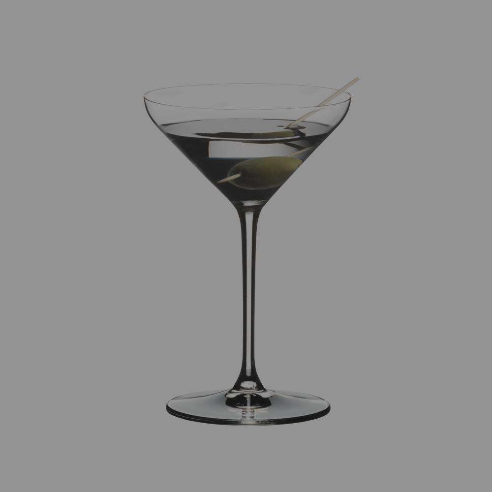 Set of 2 Riedel Extreme Martini Crystal Glasses